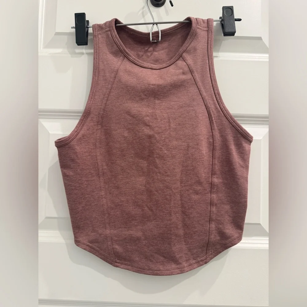 Lululemon Soft Sueded Crewneck Cropped Tank Top